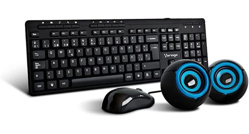 Kit Teclado Mouse Bocinas Vorago Kms-104 Ac-397585-1 Usb