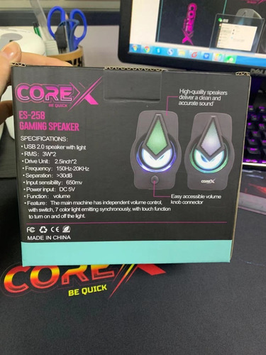 Imagen 8 de 10 de Bafles Parlantes Gamer Pc Core X Es-258 Usb