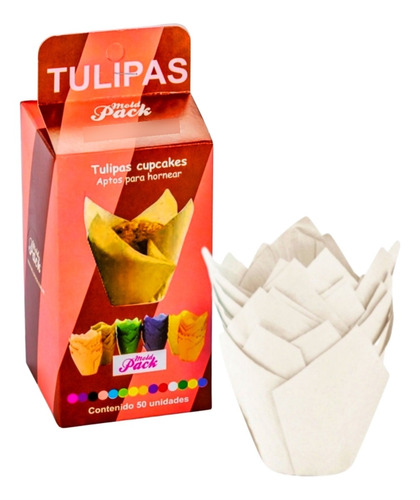 Tulipas De Papel Blanca X50