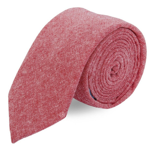 Kit Corbata Tirantes Y Pañuelo Casual Con Piel - Grin Accs Color Rojo Diseño De La Tela Jaspeado