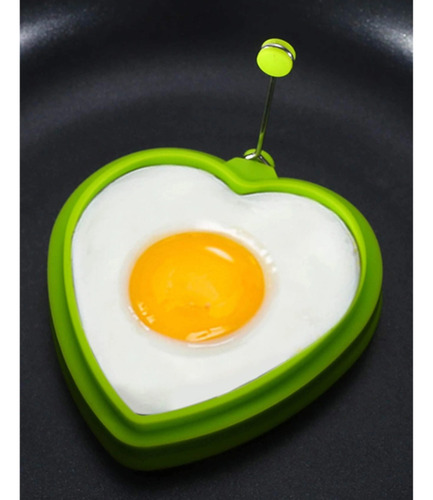Molde De Silicona Con Mango De Acero Inoxidable Para Huevo