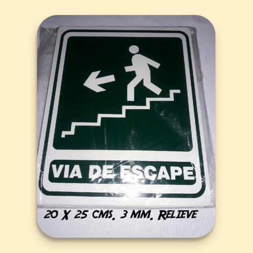 Aviso De Seguridad O Señalizacion Ruta De Evacuacion