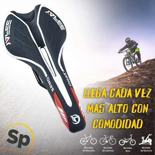 Asiento Para Bicicleta Blanco-negro Sport Antiprostatico Vzr