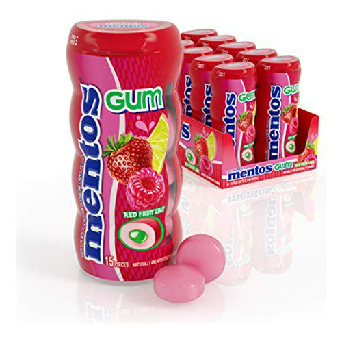 Chicle - Mentos Chicle Sin Azúcar Con Xilitol, Botella De 15