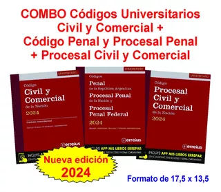 Combo Codigo Civil + Penal + Procesal Civil Y Penal Pocket