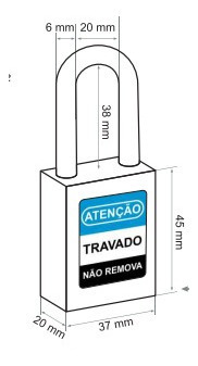 Imagem 3 de 5 de Cadeado Lockout Tagout Nr10 Nr12 Bloqueador Bloqueio Loto