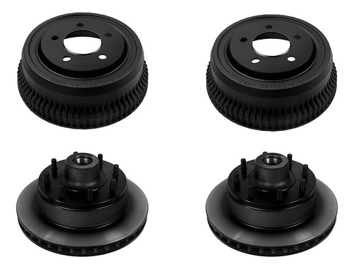 2 Discos + 2 Tambores Para Dodge D350 V8 5.9l 1988/1993 Trw