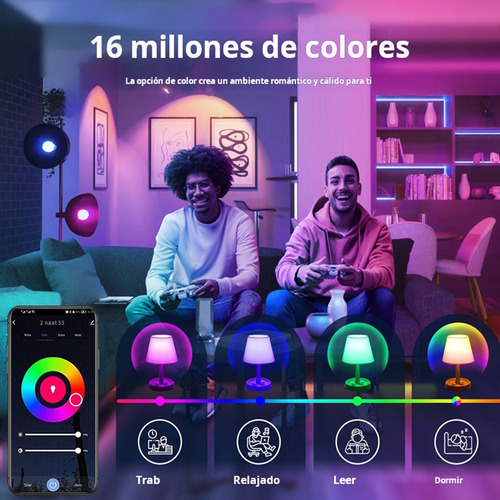 4 Focos Led Wifi Inteligentes De 10 Vatios