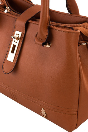 Imagen 6 de 7 de Bolsa Satchel Hpc Polo Con Logo De La Marca Corte Bajo 731
