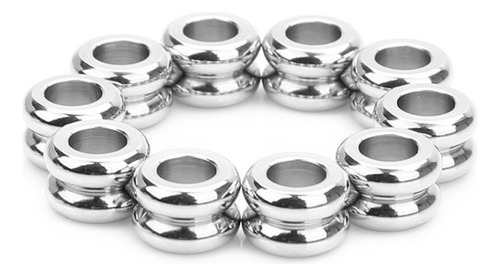 20 Piezas De Plata De Material Acero Inoxidable Granos