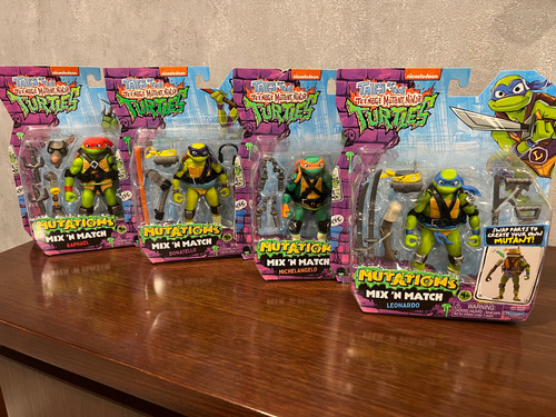 4 Figuras De Las Tortugas Ninja Tmnt - Mix N Match (Usado)