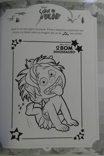 Livrinho para Colorir O Bom Dinossauro Grátis