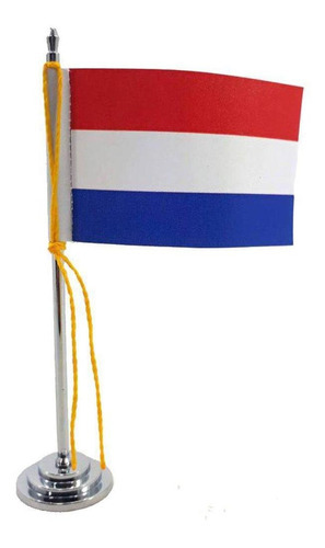 Mini Bandeira De Mesa Da Holanda 15 Cm Poliéster