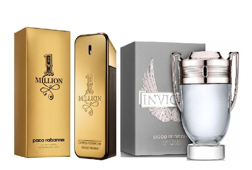 Perfume Paco Rabanne Set One Millon 50ml + Invictus 50ml