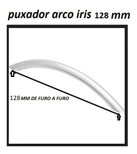 Puxador Arco Iris P/móveis 96mm Branco 10 Unidades
