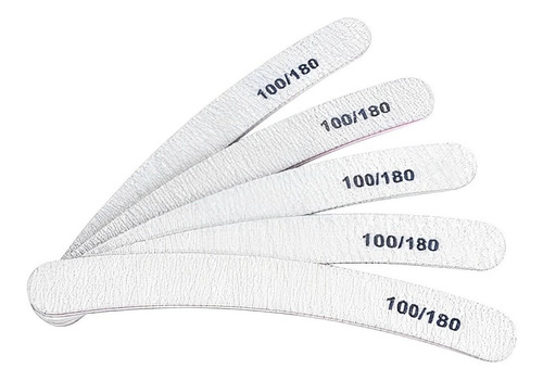 Kit 6 Lixas Bananas De Unha 100/180 Acrigel Porcelan Atacado