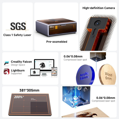 Gravador Cr Laser Falcon A1 10w Creality Corte E Gravação