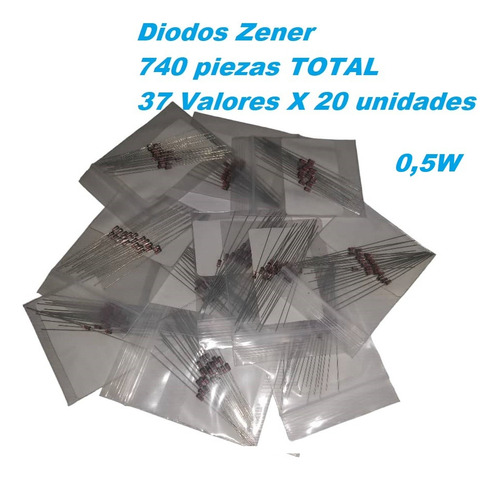 Kit Diodo Zener. Valores Surtidos