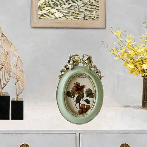 Quadro Fotográfico Oval Look Vintage Ornate Picture Molding