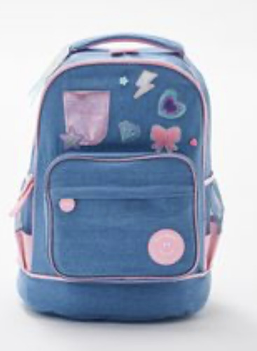 Mochila Con Carro 18 Pulgadas 2 Ruedas Desmontable Chic Fw Color Jeans Claro Cierre Rosa Diseño De La Tela Chic 201226