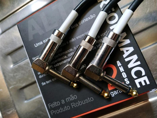 Imagem 2 de 4 de 03 Unidades Cabo P/ Pedal De Guitarra 25cm De Alta Qualidade