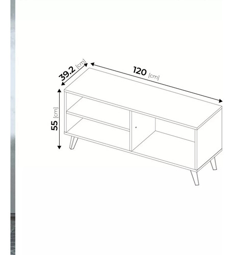 Imagen 3 de 4 de Mueble Rack Tv Ilusion Tv 32 A 50