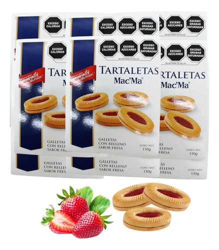 Galletas Tartaleta Fresa 9 Pz 150 G Mac Ma