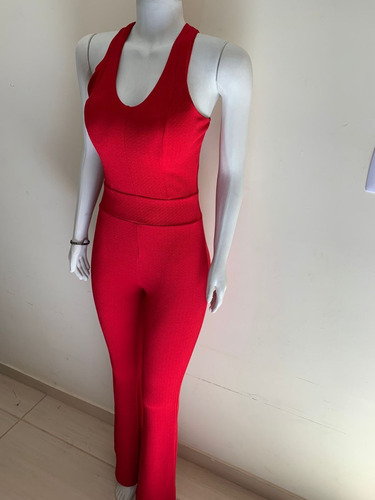 Macacão Vermelho Feminino Longo Com Bojo Promoção