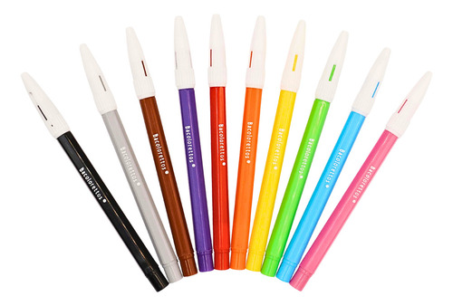 Baco | 10 Plumines Bacoloretto Lavables Base Agua En Colores