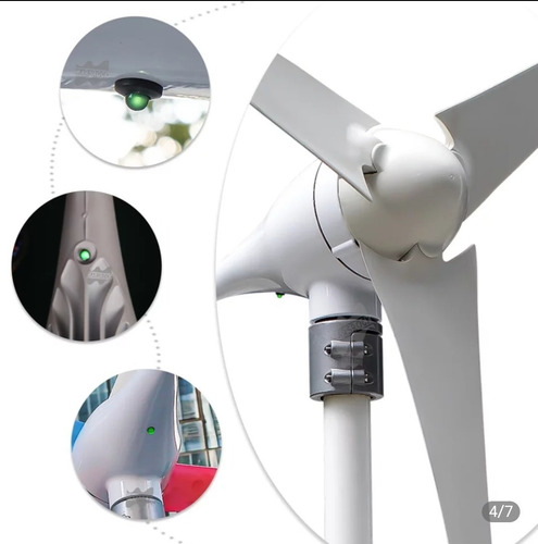 Imagem 2 de 6 de Aerogerador Turbina Energia Eólica 600w 12/24v - C/ Controla