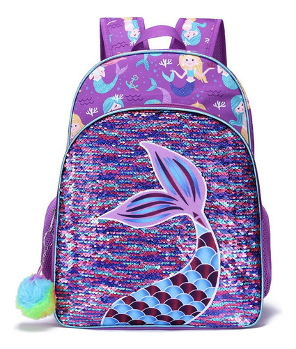 Mochila De Sirena Para Niñas Con Lonchera Lapicera