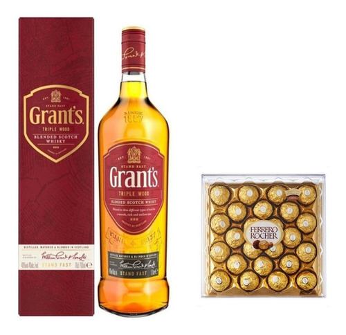 Whisky Grants Triple Wood X750cc + Ferrero Rocher X24