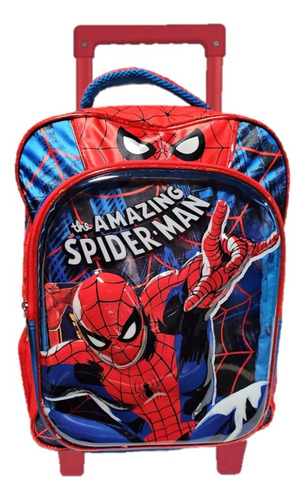 Mochila Spiderman Primaria Con Carro Vs1276