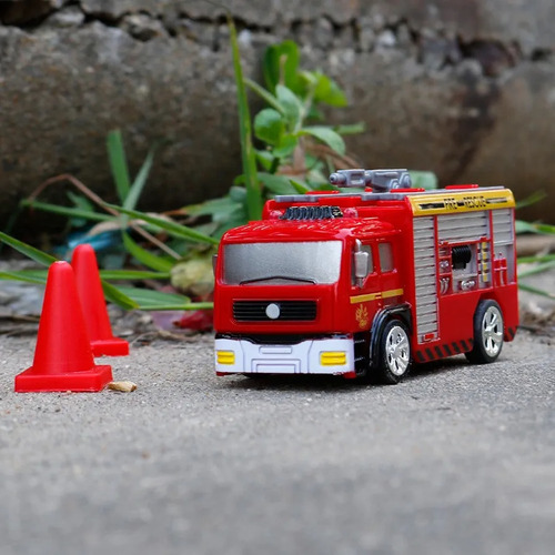 Minicamión De Bomberos Recargable Con Control Remoto