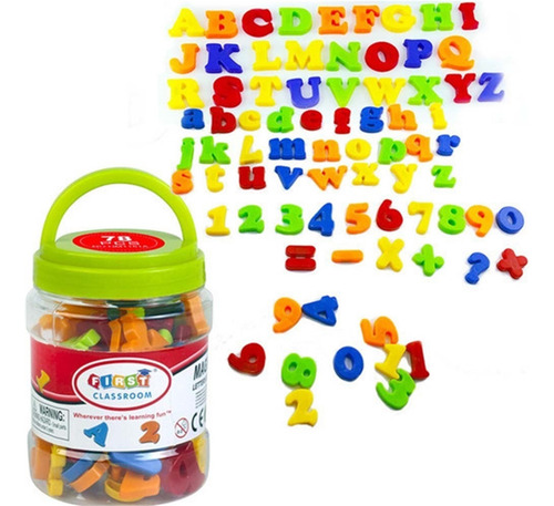 * Abc 123 Juego De Juguetes Magnéticos For Nevera Con Letras