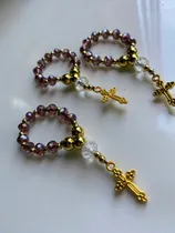 Comprar Mini Rosario Denario Recuerdo Bautizo Comunión Difunto 