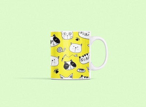 Taza De Cerámica Gatos Para Café De 320 Ml Gatos
