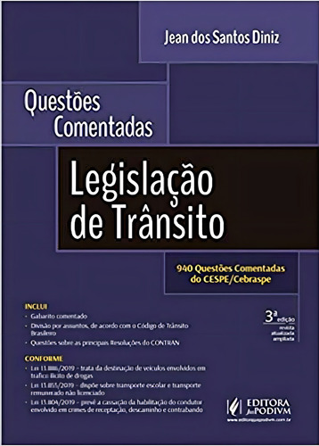 Legislação De Transito Questões Comentadas 3° Ed. 2020
