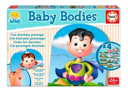 Rompecabezas Puzzle Baby Bodies 4 En 1  Educa