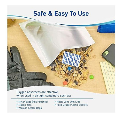(20) Bolsas Mylar 4mil 1 Galón 10x16 + Cc Oxígeno Para Un De