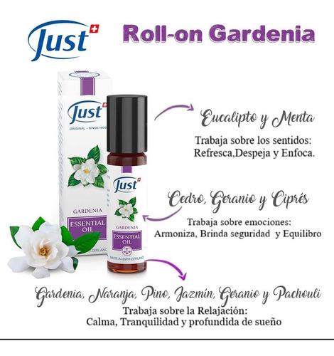 Imagen 6 de 6 de Aceite Gardenia Nights Just Roll On Producto Just Original