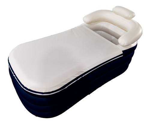 Bañera Inflable Portátil, 152 X 82cm, Azul, Con Inflador 