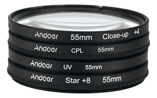 Placa Uv Sony Uv+cpl+close-up+4 Close-up Andoer Canon Kit