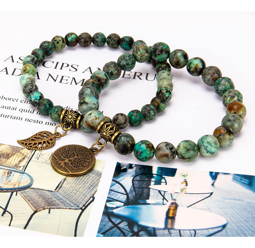Bivei Pulseras De Cuentas De Piedras Preciosas Semipreciosas
