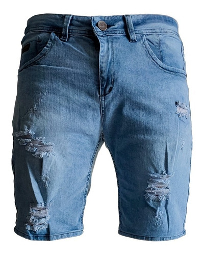 Bermuda De Jean Para Hombre Short Pantaloneta  20%off