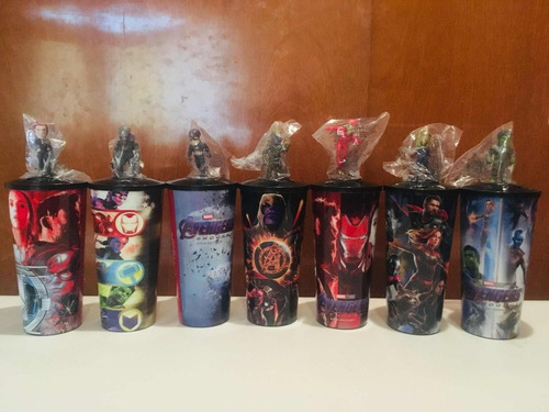 Colección De Vasos De Avengers End Game Cinemex Remate