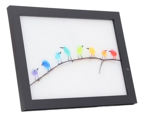 Obra De Arte De Cristal Marino, Pájaros Arcoíris, Decoración