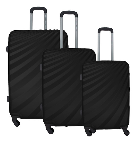 Set De 3 Maletas Viaje Rigidas 4 Ruedas 360 Abs Con Candado