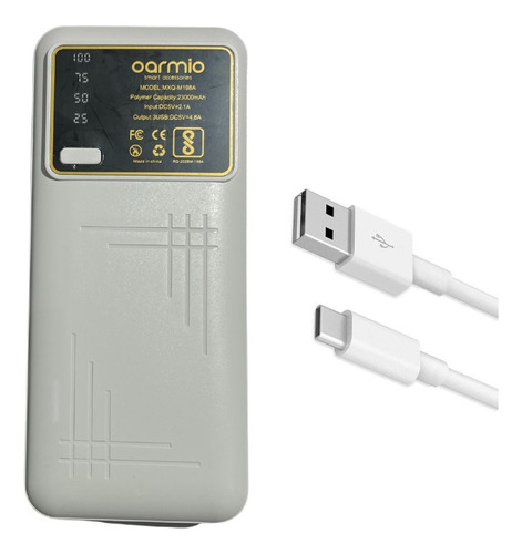 Power Bank Cargador Portatil 23000mah Potente 3 Puertos Usb