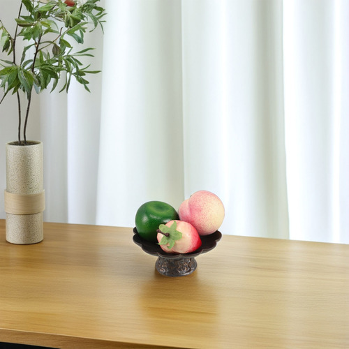 Cuenco Decorativo Con Patas De Cerámica Con Pedestal, Fruter